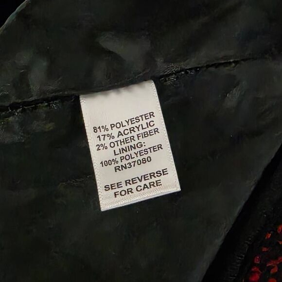 Cato Red Black Tweed Textured Skirt Sz 14 - Picture 7 of 8